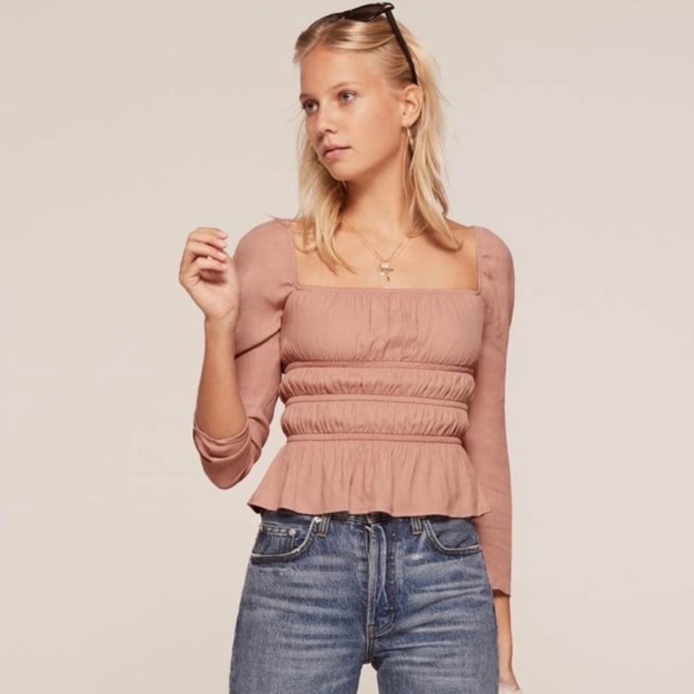 Reformation Laurent Top in Blush